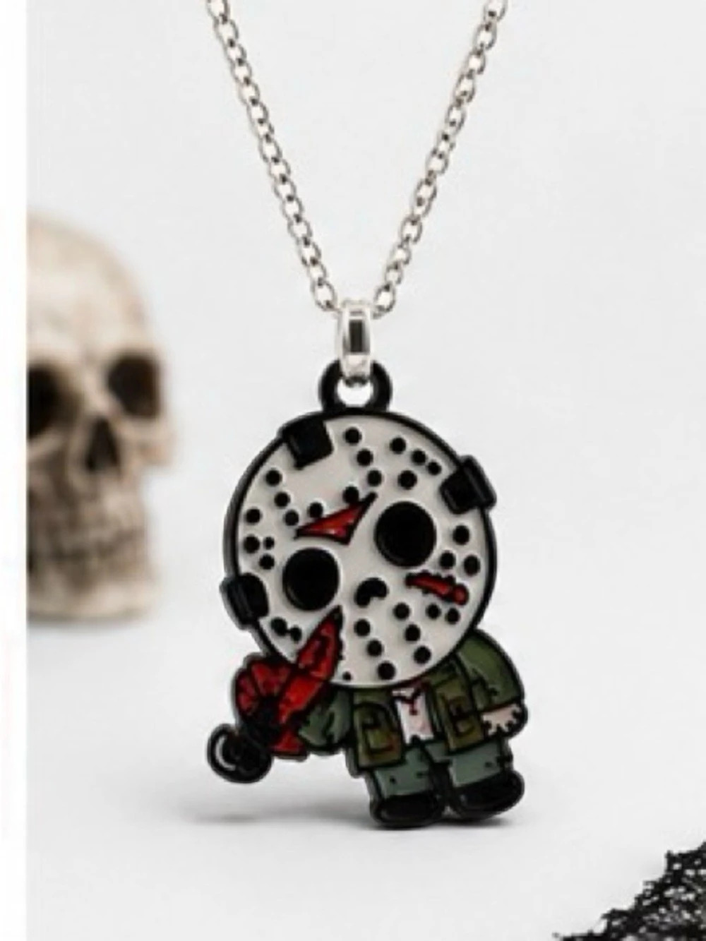 Jason Friday 13th Hockey Mask Character Pendant Necklace